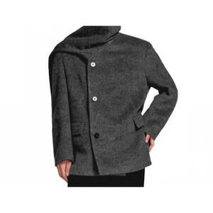NEW URBAN REVIVO wool blend coat in charcoal gray